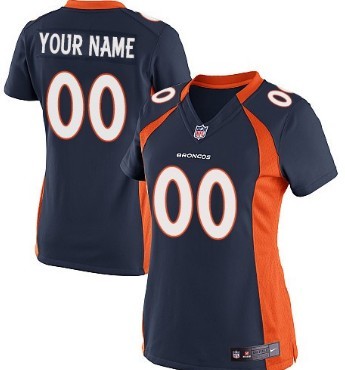 Women's Nike Denver Broncos Customized Blue Game Jersey