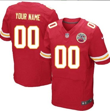 Men's Nike Kansas City Chiefs Customized Red Elite Jersey