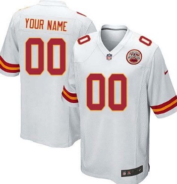 Men's Nike Kansas City Chiefs Customized White Limited Jersey