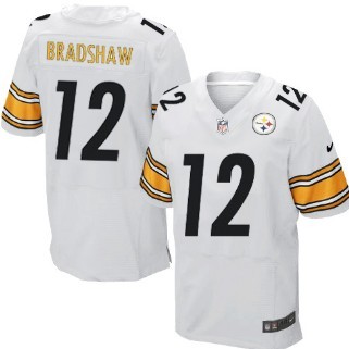 Nike Pittsburgh Steelers #12 Terry Bradshaw White Elite Jersey 