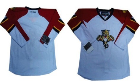 Florida Panthers Mens Customized White Jersey 