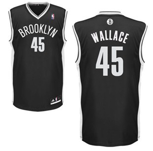 Brooklyn Nets #45 Gerald Wallace Black Swingman Jersey 