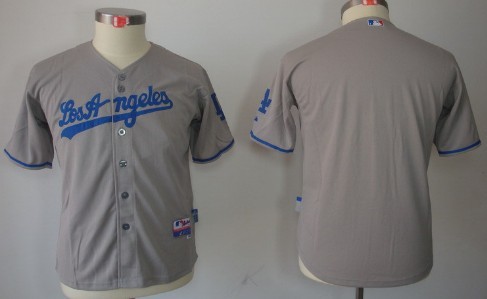 Los Angeles Dodgers Blank Gray Kids Jersey