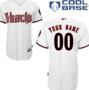 Kids' Arizona Diamondbacks Customized White Jersey 