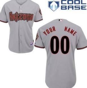 Kids' Arizona Diamondbacks Customized Gray Jersey 