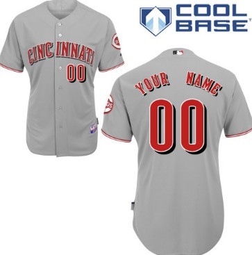 Men's Cincinnati Reds Customized Gray Jersey