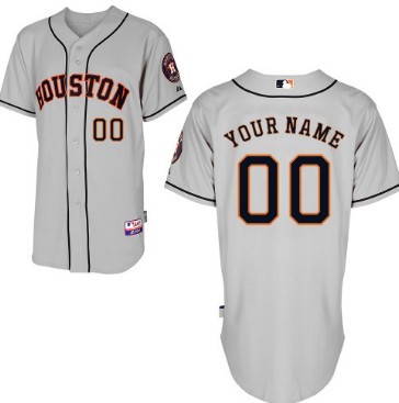 Men's Houston Astros Customized Gray Jersey 