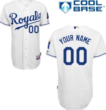 Men's Kansas City Royals Customized White Jersey 