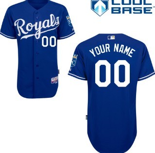 Kids' Kansas City Royals Customized Navy Blue Jersey 