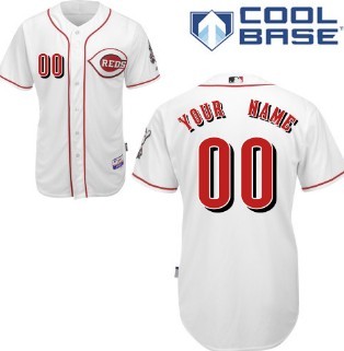 Kids' Cincinnati Reds Customized White Jersey 