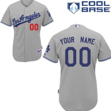 Men's Los Angeles Dodgers Customized Gray Jersey 