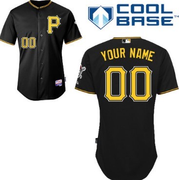 Men's Pittsburgh Pirates Customized Black Jersey