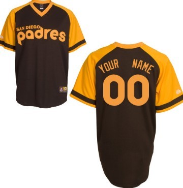 Men's San Diego Padres Customized Coffee Jersey