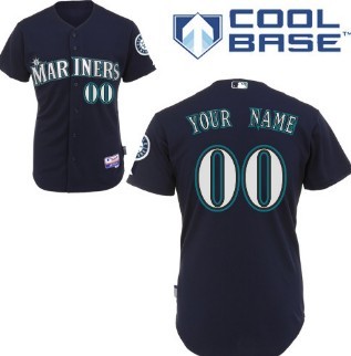 Kids' Seattle Mariners Customized Navy Blue Jersey