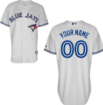 Men's Toronto Blue Jays Customized White Jersey 