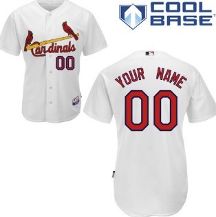 Kids' St. Louis Cardinals Customized White Jersey 