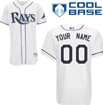 Men's Tampa Bay Rays Customized White Jersey 