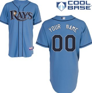 Men's Tampa Bay Rays Customized Light Blue Jersey 