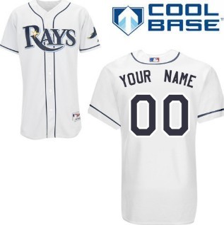 Men's Tampa Bay Rays Customized White Jersey 