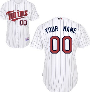 Kids' Minnesota Twins Customized White Pinstripe Jersey