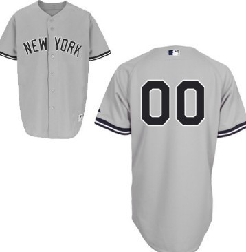 Men's New York Yankees Customized Gray Jersey