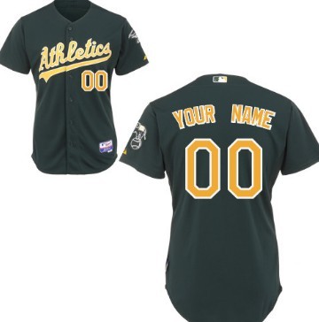 Men's Oakland Athletics Customized Green Jersey