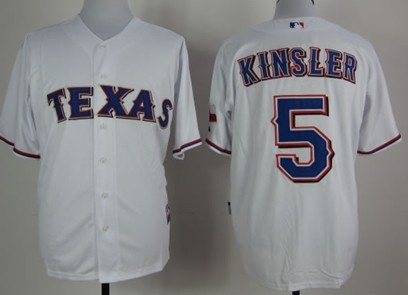 Texas Rangers #5 Ian Kinsler White Kids Jersey 