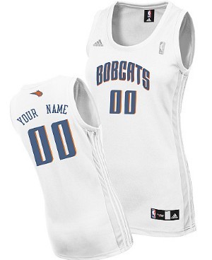 Womens Charlotte Bobcats Customized White Jersey