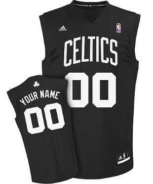 Mens Boston Celtics Customized Black Fashion Jersey 