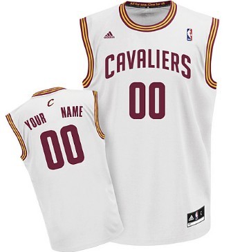 Mens Cleveland Cavaliers Customized White Jersey