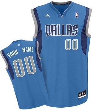 Mens Dallas Mavericks Customized Light Blue Jersey