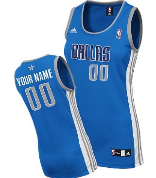 Womens Dallas Mavericks Customized Light Blue Jersey 