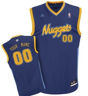 Kids Denver Nuggets Customized Navy Blue Jersey 