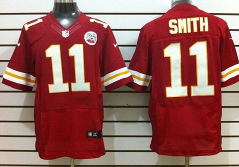 Nike Kansas City Chiefs #11 Alex Smith Red Elite Jersey 