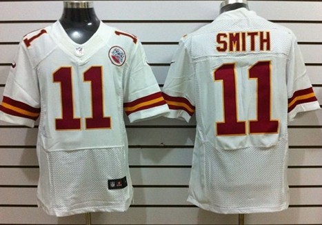 Nike Kansas City Chiefs #11 Alex Smith White Elite Jersey