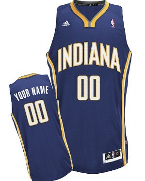 Mens Indiana Pacers Customized Navy Blue Jersey