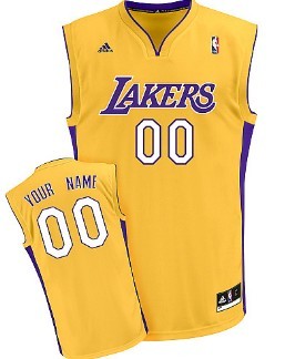 Kids Los Angeles Lakers Customized Yellow Jersey