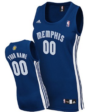 Womens Memphis Grizzlies Customized Navy Blue Jersey 