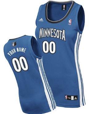 Womens Minnesota Timberwolves Customized Blue Jersey 