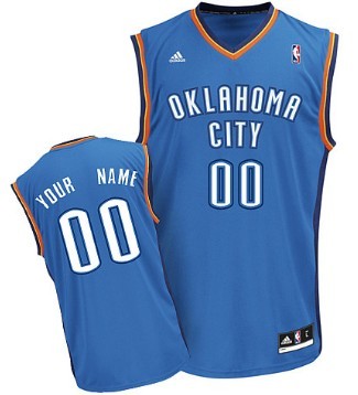 Mens Oklahoma City Thunder Customized Light Blue Jersey