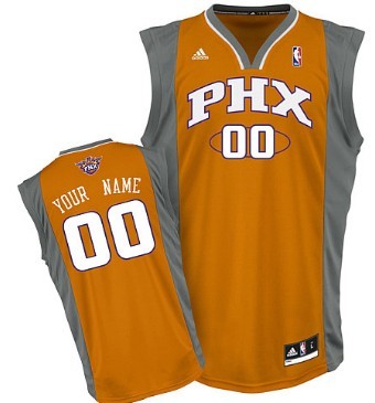 Mens Phoenix Suns Customized Orange Jersey