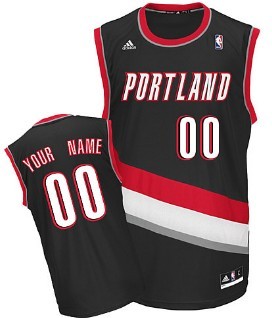 Kids Portland Trailblazers Customized Black Jersey