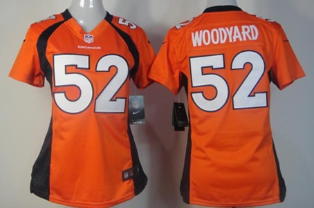 Nike Denver Broncos #52 Wesley Woodyard Orange Limited Womens Jersey 