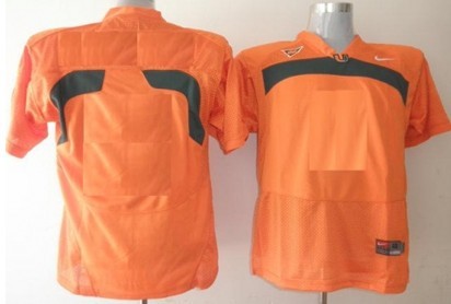 Kids' Miami Hurricanes Customized Orange Jersey 