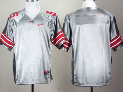 Men's Ohio State Buckeyes Customized Gray Jersey 