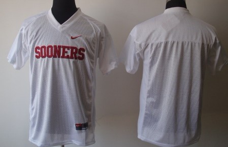 Men's Oklahoma Sooners Customized White Jersey 