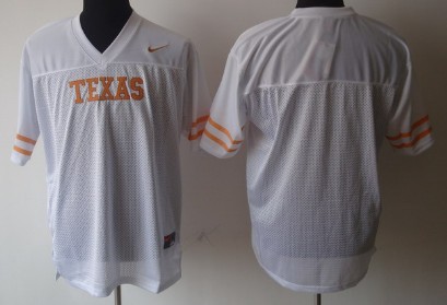 Men's Texas Longhorns Customized White Jersey 