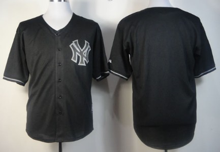 New York Yankees Blank Black Fashion Jersey 