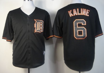 Detroit Tigers #6 Al Kaline Black Fashion Jersey 