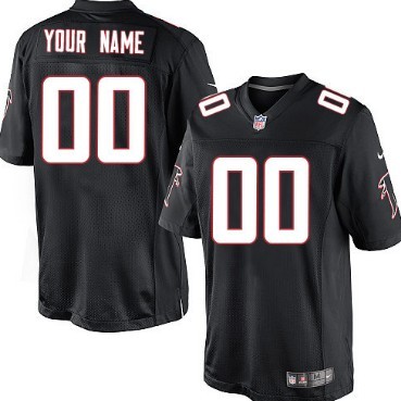 Men's Nike Atlanta Falcons Customized Black Game Jersey 